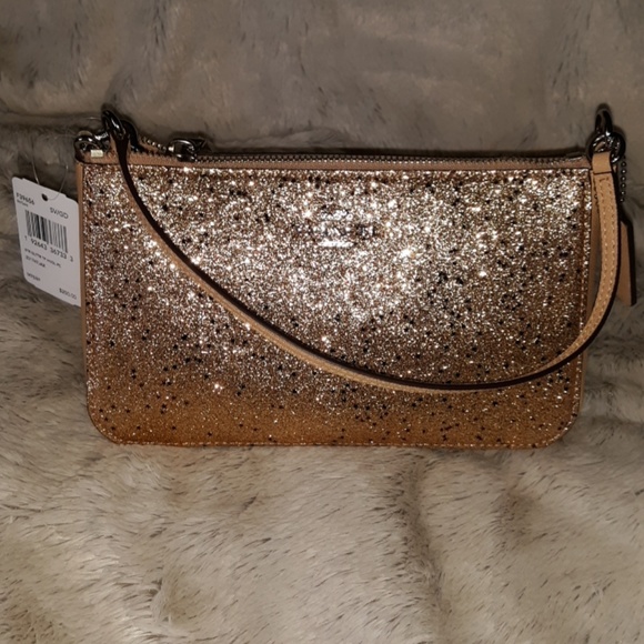 NWT! BEAUTIFUL!!! COACH beige glitter handbag. - Picture 6 of 8